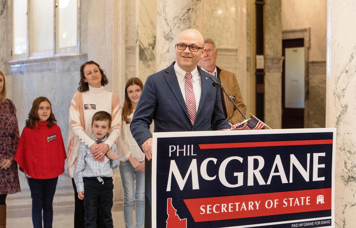 Phil McGrane files to run as a candidate for Idaho Secretary of State.