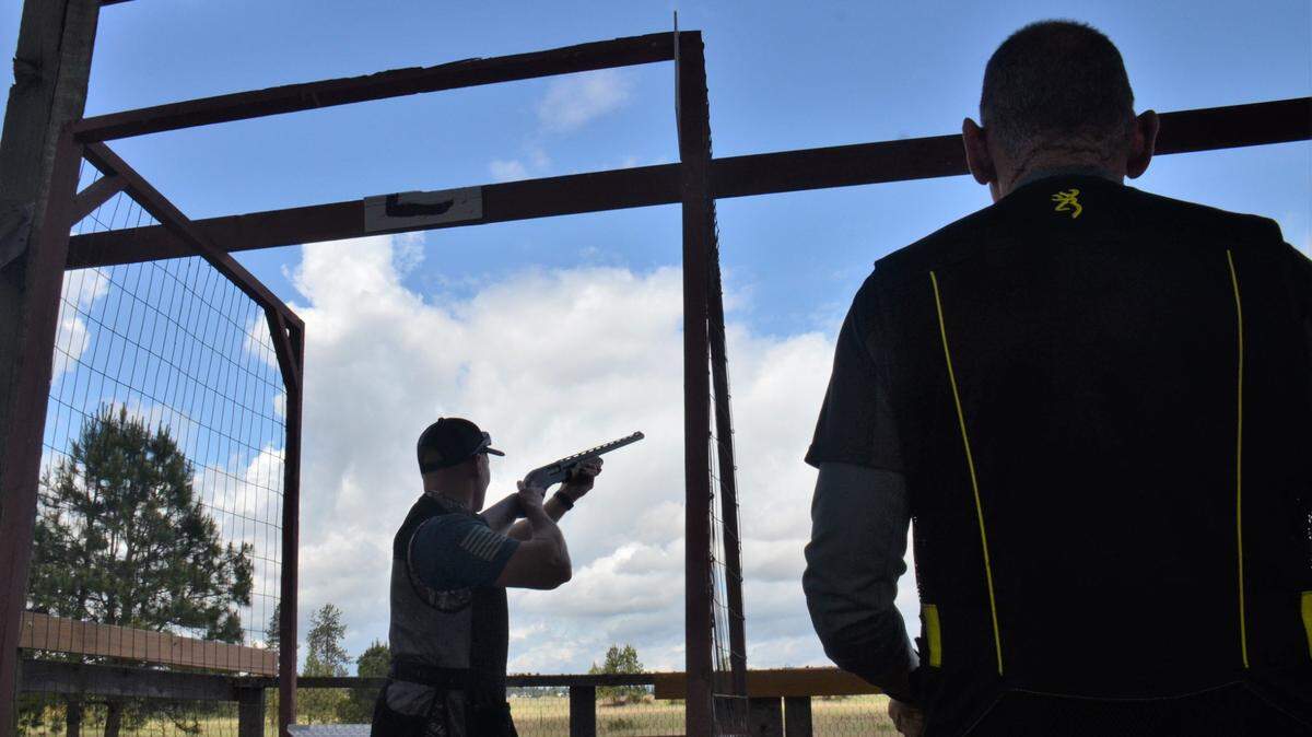 A group of five men visiting Spokane shopped in several towns to come up with the 500 target loads they would need to shoot a round on the course at Landt Farms Sporting Clays. One man paid $18 for a box of 25 shells.
