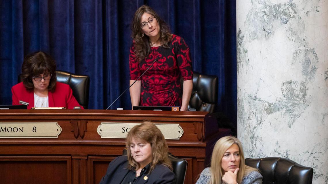 Rep. Heather Scott, R-Blanchard, proposed passing a formal statement opposing same-sex marriage on Tuesday.