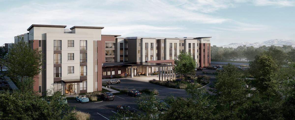The hotel is a part of the Molinari Park development near downtown Eagle.