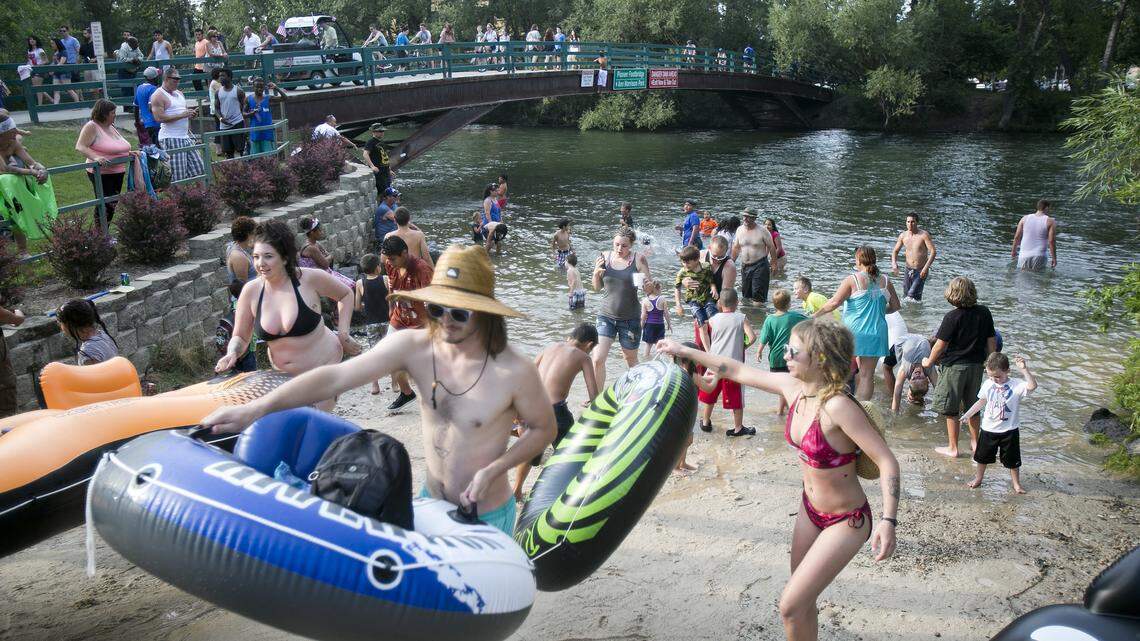 A new poll says most Boise and Garden City residents like living here, housing affordability and growth are big concerns. Here, Boise River floaters leave the river at the traditional take-out point in Ann Morrison Park.