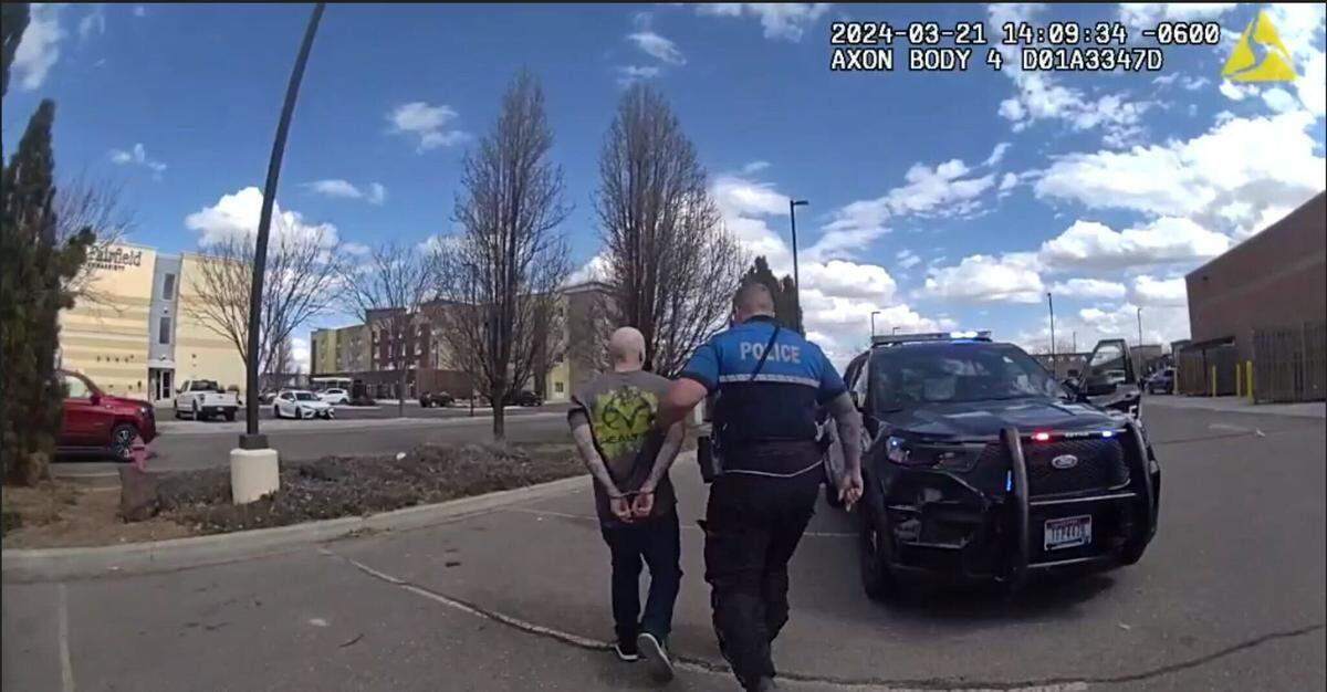 Skylar Meade, 31, was arrested by police at 2:09 p.m. Thursday, March 21, near the intersection of North Washington Street and East Pole Line Road in Twin Falls following a statewide pursuit.