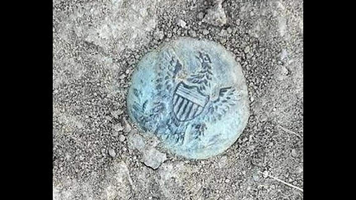 A Civil War General Service cuff button was found in the dirt by a visitor at Little Bighorn Battlefield Monument in Montana, the National Park Service says.