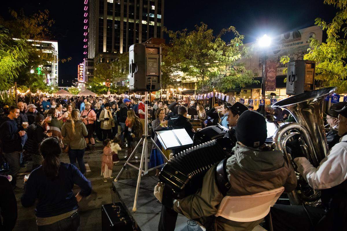A downtown Octoberfest celebration on Oct. 4 on 8th Street. Growth has brought new entertainment, dining and other amenities to Boise, along with rising prices and trafffic.
