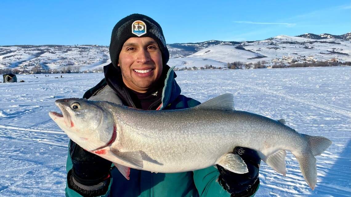 A winter adventure at Bear Lake pays off with lunker lake trout for Idaho fishermen