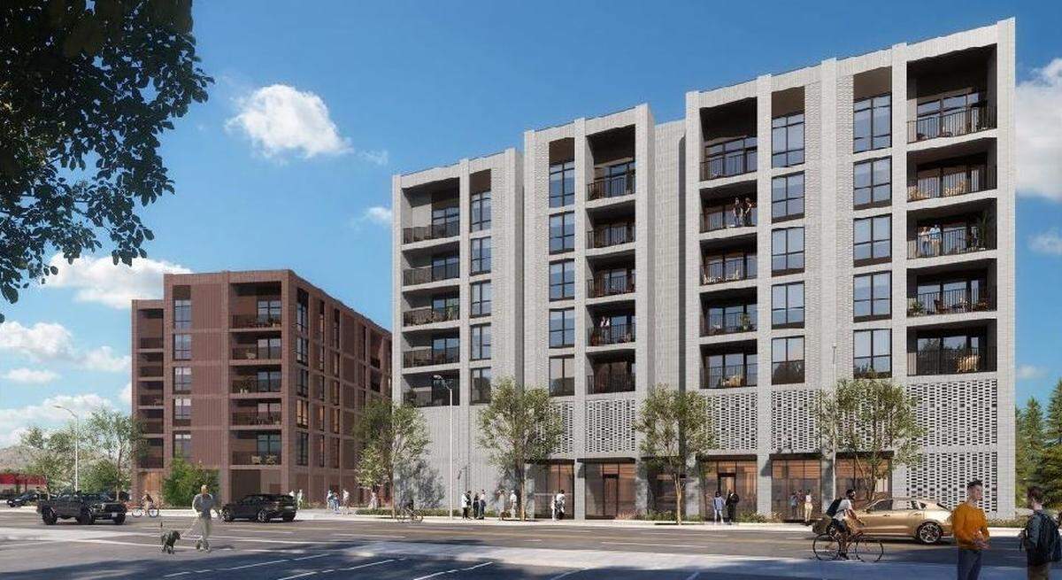 The Avens, a planned apartment development at 2742 W. Fairview Ave., could kickstart a wave of redevelopment in Boise’s West End. The two-building project is planned to have 187 apartment units in two connected buildings as seen in this rendering with a southwest-facing view.