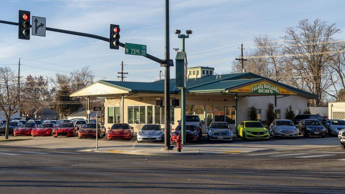 Fairly Reliable Bob's used car dealership at 2304 W. Main Street in Boise.
