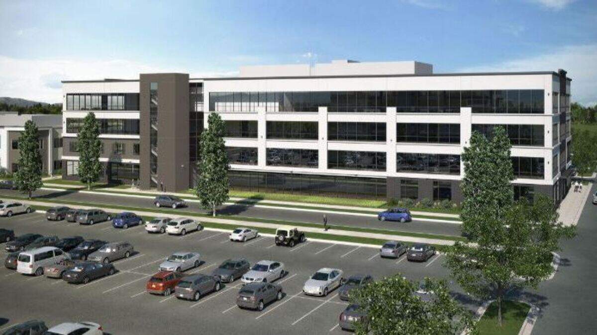 A rendering of the building for AmeriBen, a Meridian-based third-party administrator for employee-sponsored health benefits, already in the are Brighton is looking to develop further.