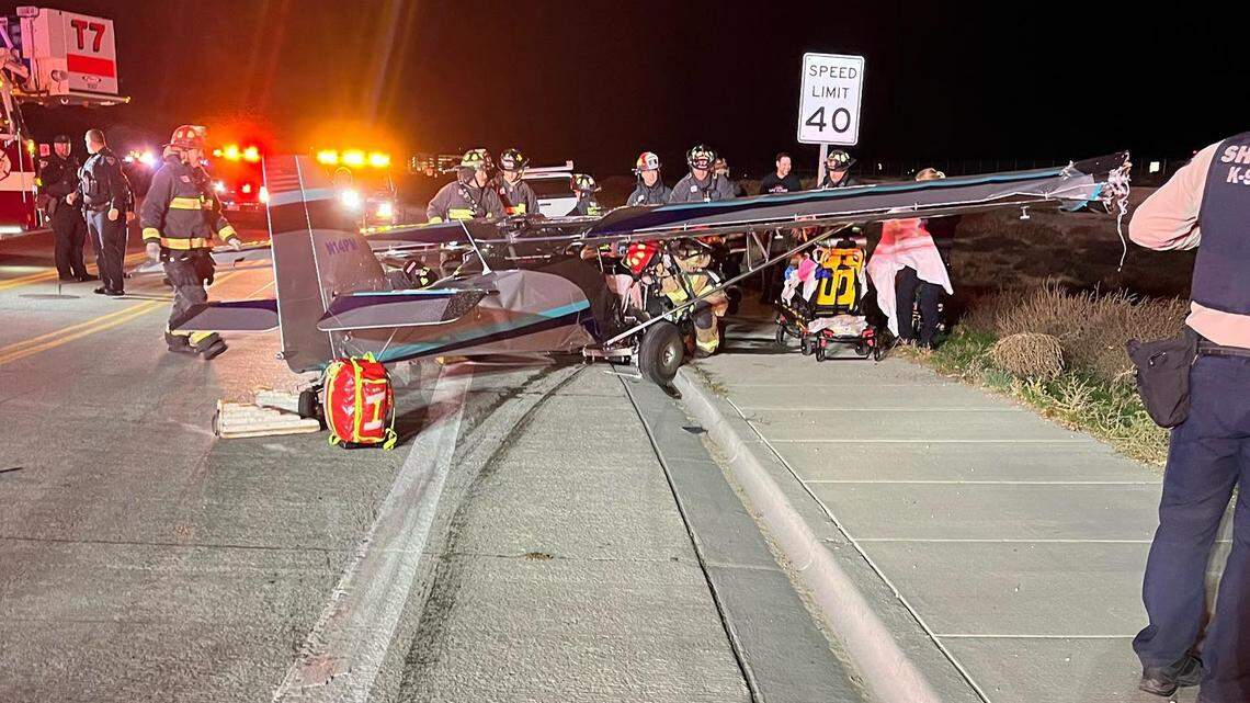 The plane crashed just west of the Boise Airport.