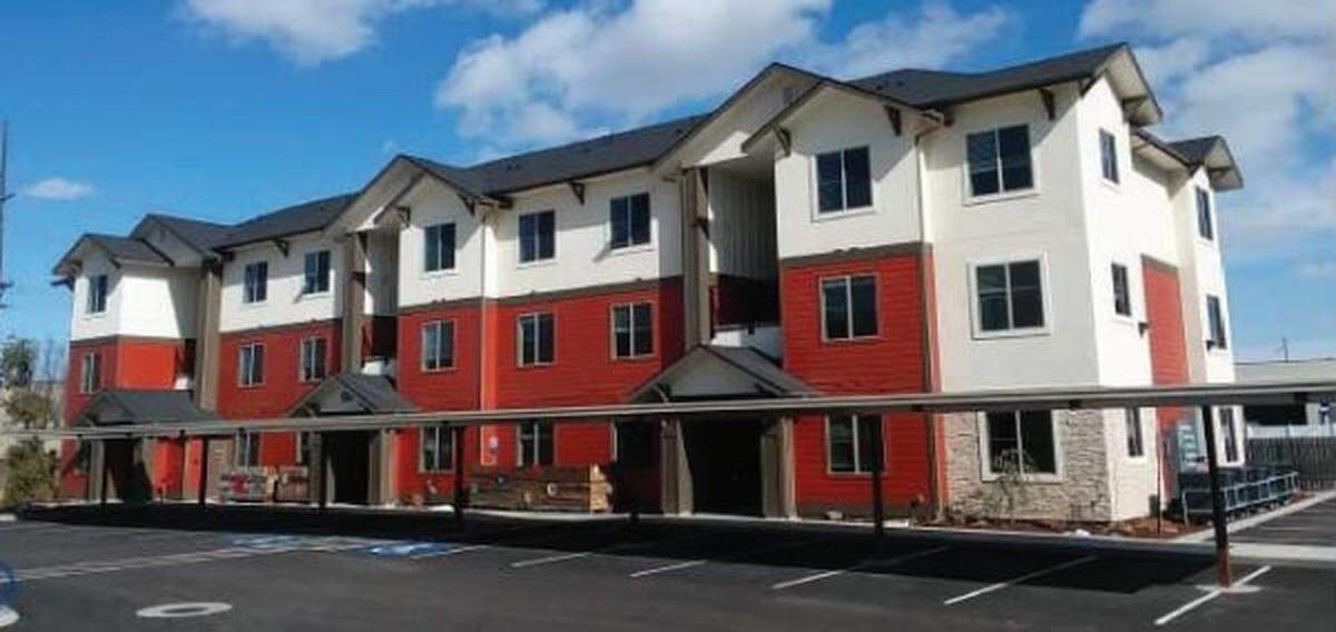 A rendering of one of six buildings proposed as the Southside Lofts, an 84-apartment complex in Nampa.