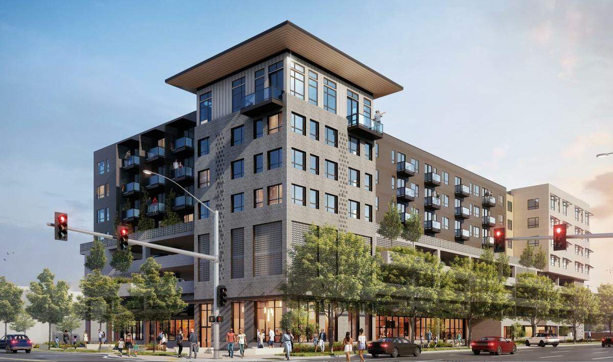 The Boise Caddis building at 3rd and Myrtle streets will have 8 stories with 173 apartments. It will also provide overflow parking for people with business at the Ada County Courthouse.