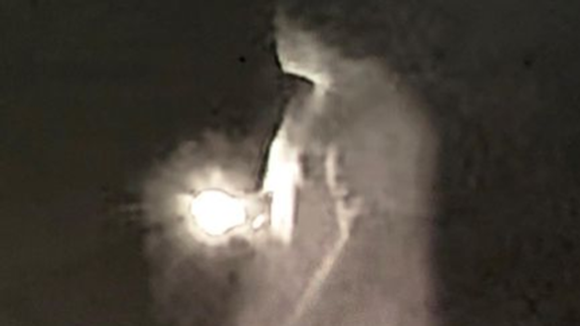 A suspect is wanted for allegedly starting a vehicle fire in Veterans Park in early July.