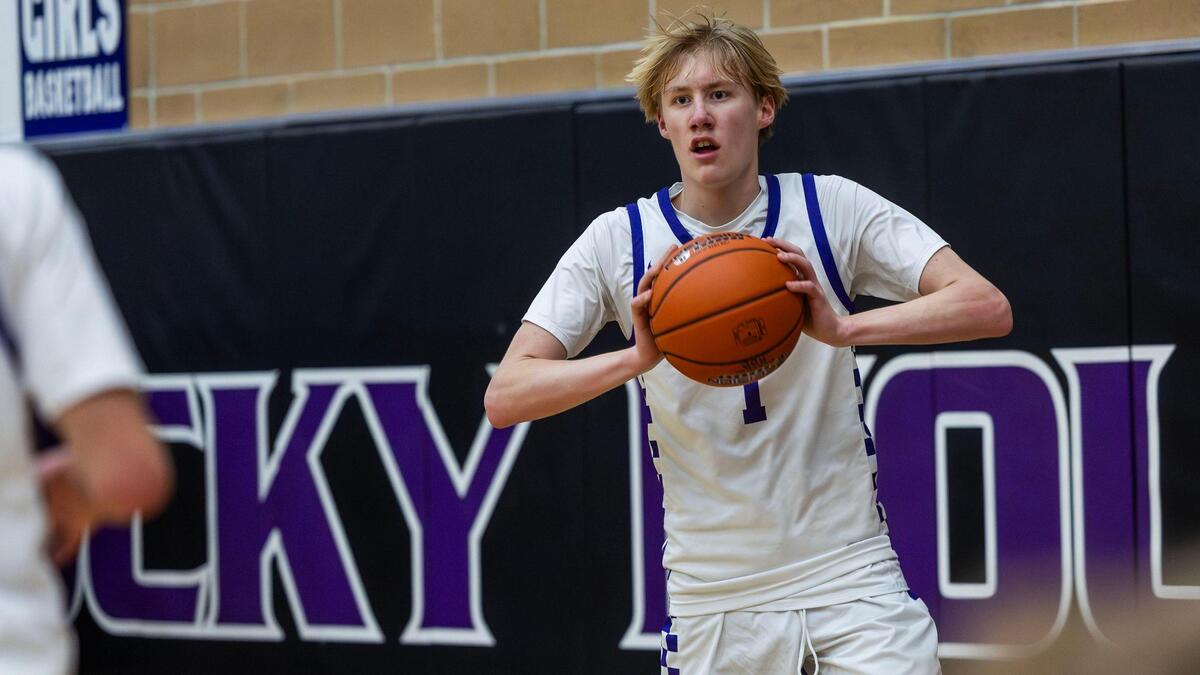Rocky Mountain guard Tanner Sweaney passes the ball to a teammate during a game against Capital last week in Meridian.