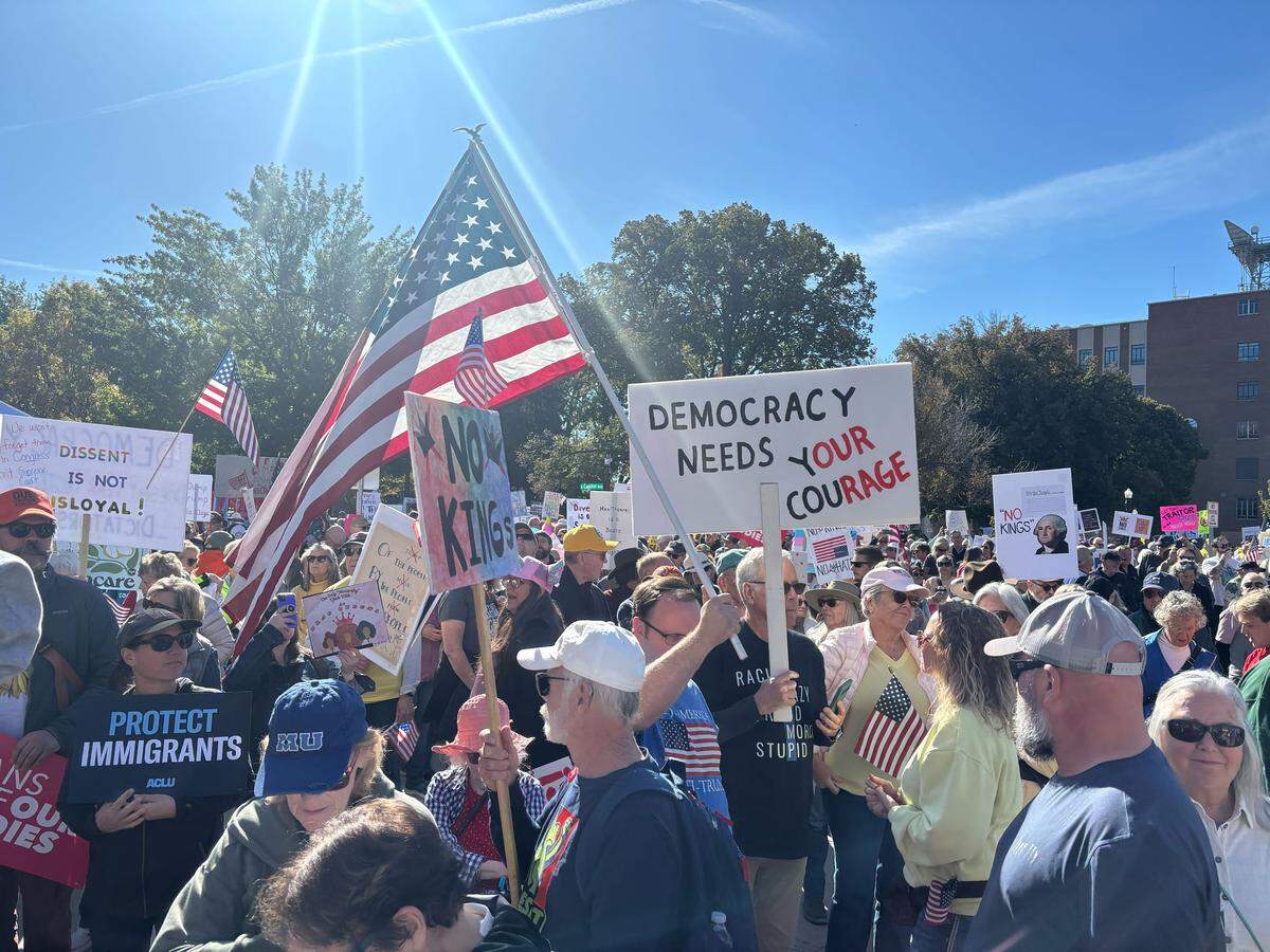 Among the motivations to join the rally, attendees cited the erosion of rights for immigrants, the LGBTQ+ community and women.