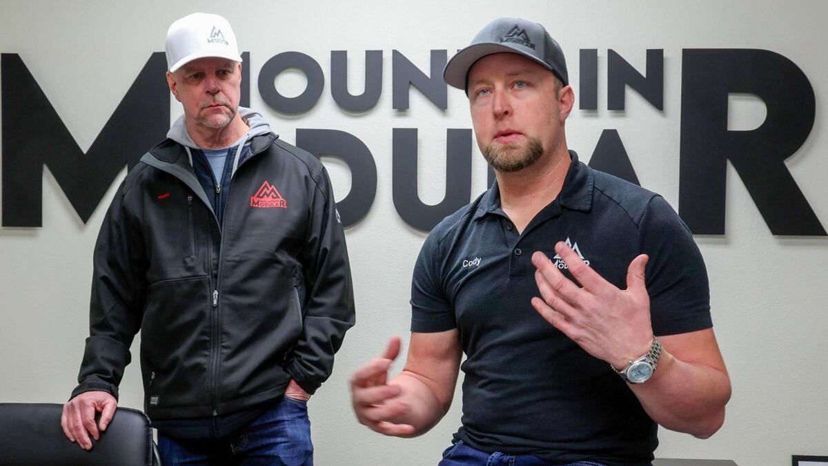 Marc McConnell, left, and Cody Draper, say the company could address affordable housing in McCall and other rural towns in Idaho as well as in the Treasure Valley.