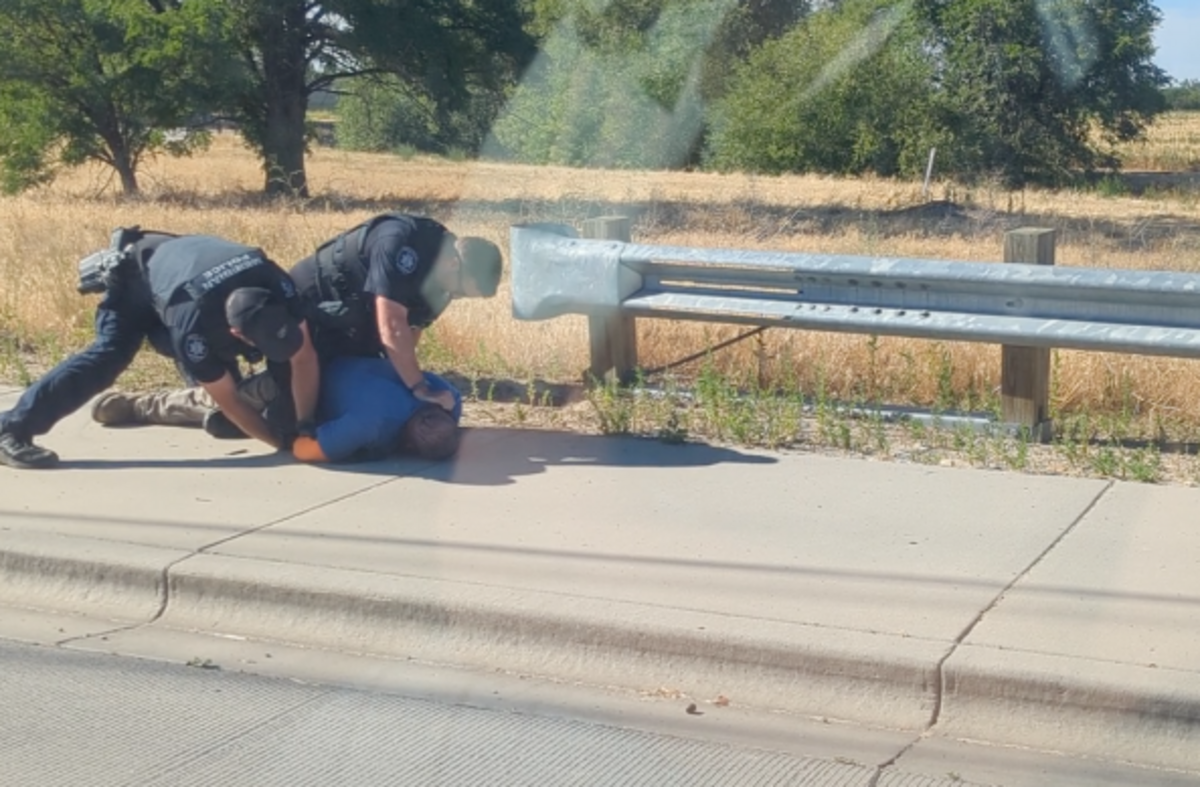 A 38-year-old man, who was allegedly drunk and resisting arrest, was struck several times by a Meridian police officer.