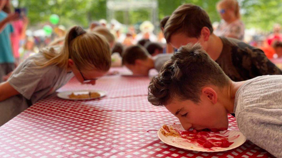 Pie-eating contests are a popular part of the annual Emmett Cherry Festival, which is June 15-18.