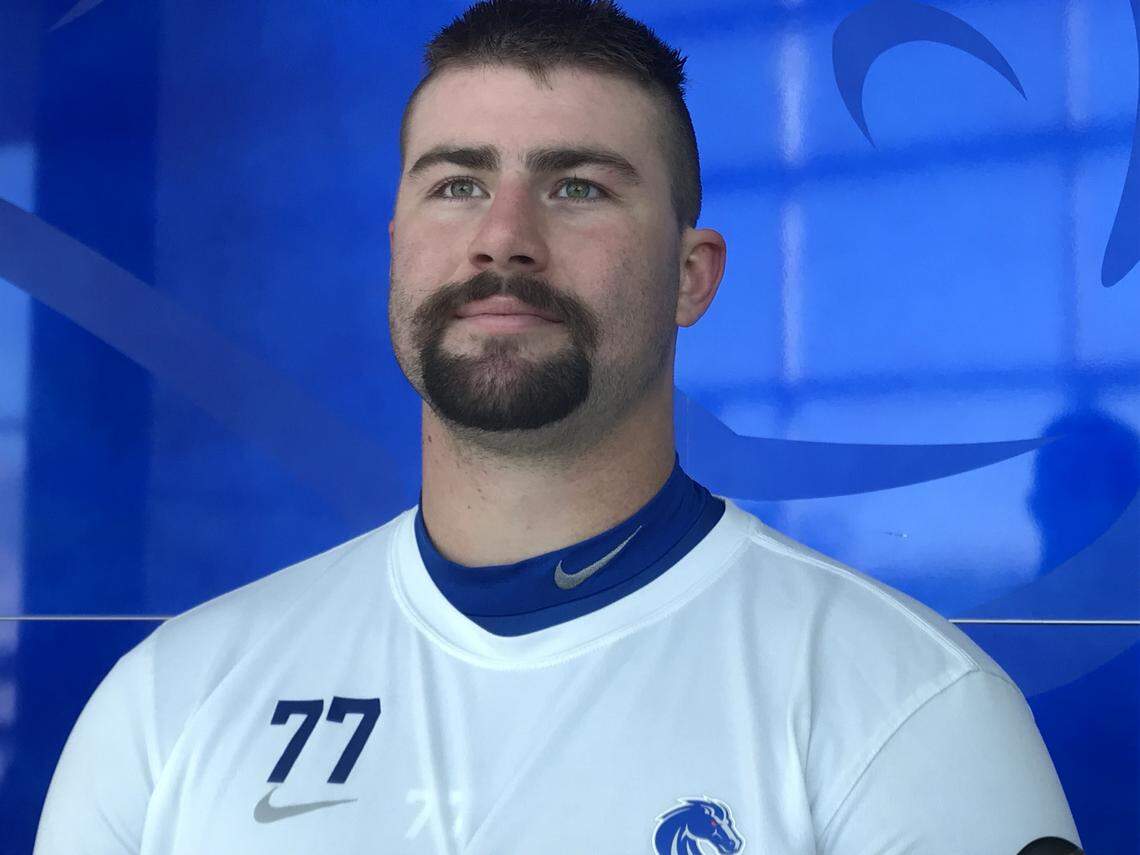 After sporting a mullet since before training camp, Boise State offensive lineman John Molchon debuted his new hairdo on Tuesday.