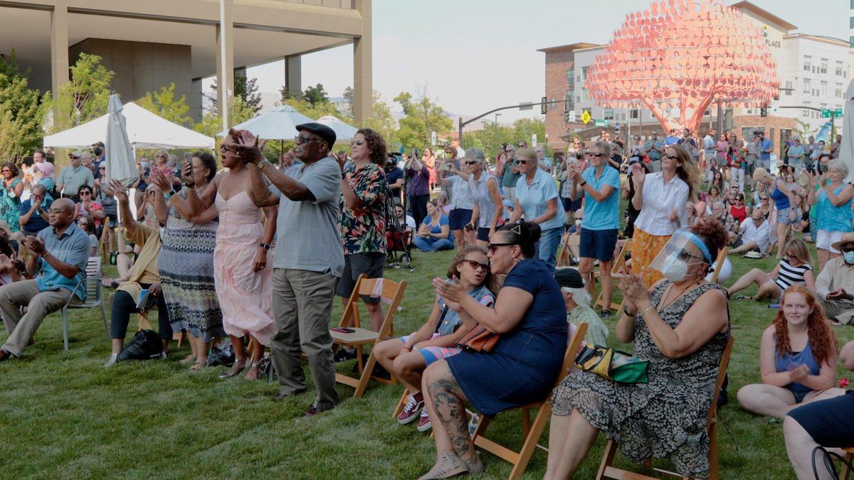 Boise’s new Cherie Buckner-Webb Park was dedicated Thursday, Aug. 5, 2021 with hundreds of people attending an event honoring the longtime humans rights champion.