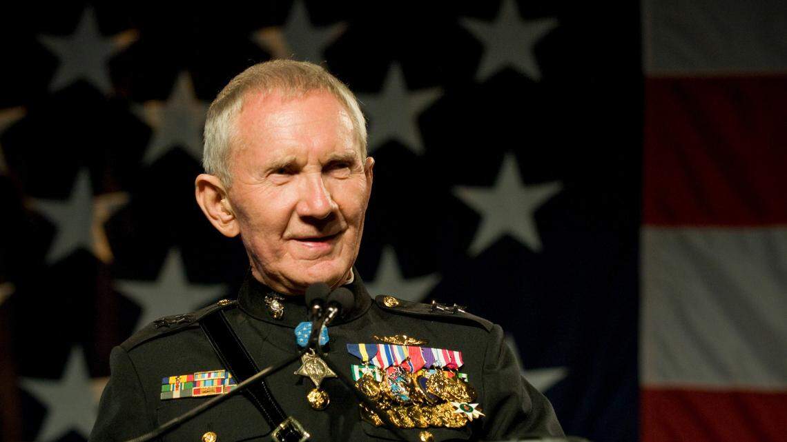Retired Marine Maj. Gen. James E. Livingston, 84, who received the Medal of Honor for heroic actions in the Vietnam War more than 50 years ago, will be part of the inaugural Veterans and First Responders Celebration this weekend in Eagle.