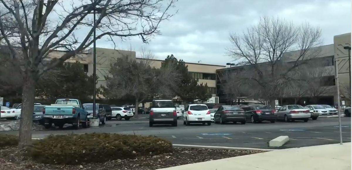 A parking lot and buildings on the former HP campus at 11311 W. Chinden Blvd. in northwest Boise.