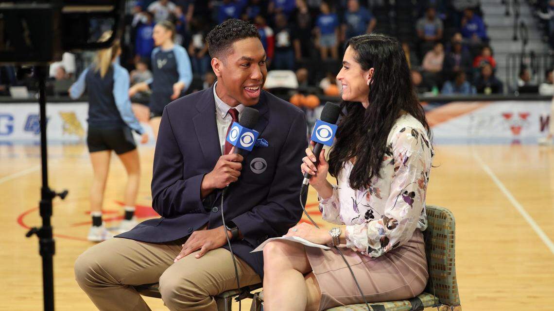 Chris Lewis (left) is a play-by-play announcer who has called Boise State women’s basketball, soccer, volleyball and gymnastics games in the past. He’s on the call for Boise State’s Mountain West opener today at New Mexico.