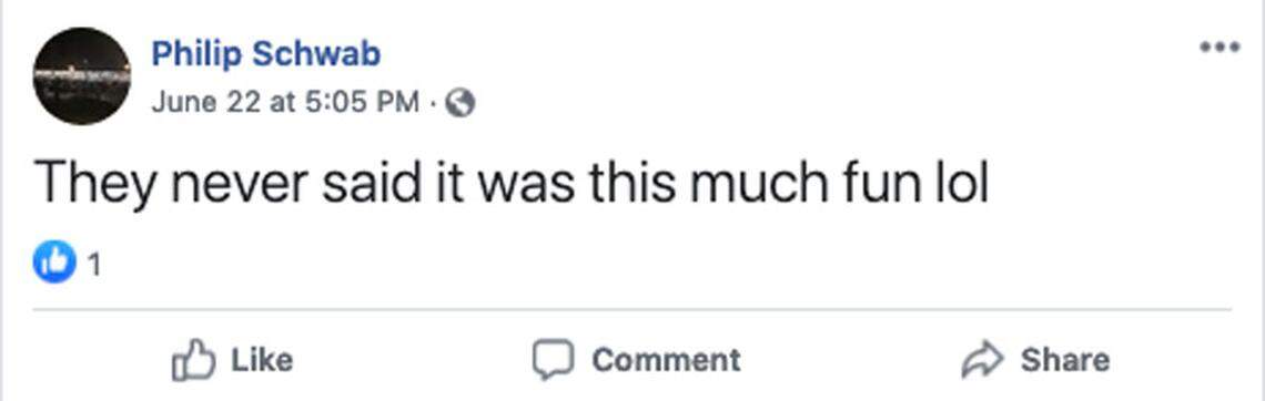 Philip Schwab, arrested for first-degree murder after his girlfriend’s body was found in a shallow grave in Idaho Falls, posted several disturbing updates on Facebook around the time police believe the killing occurred.