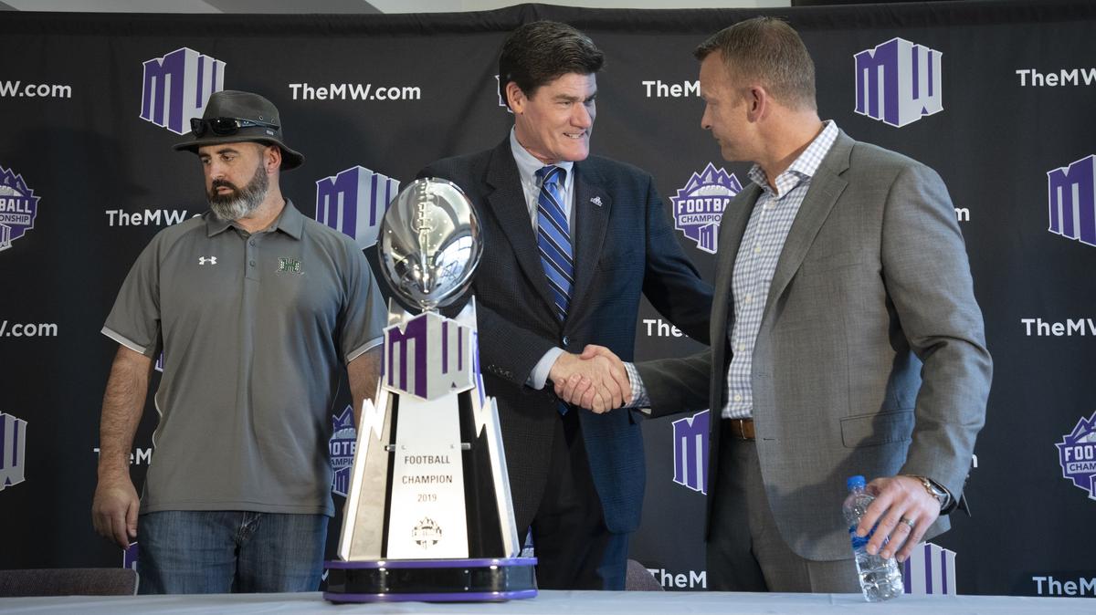 Mountain West Commissioner Craig Thompson (center) said Monday that if football isn’t played this fall, there likely won’t be any college sports played.