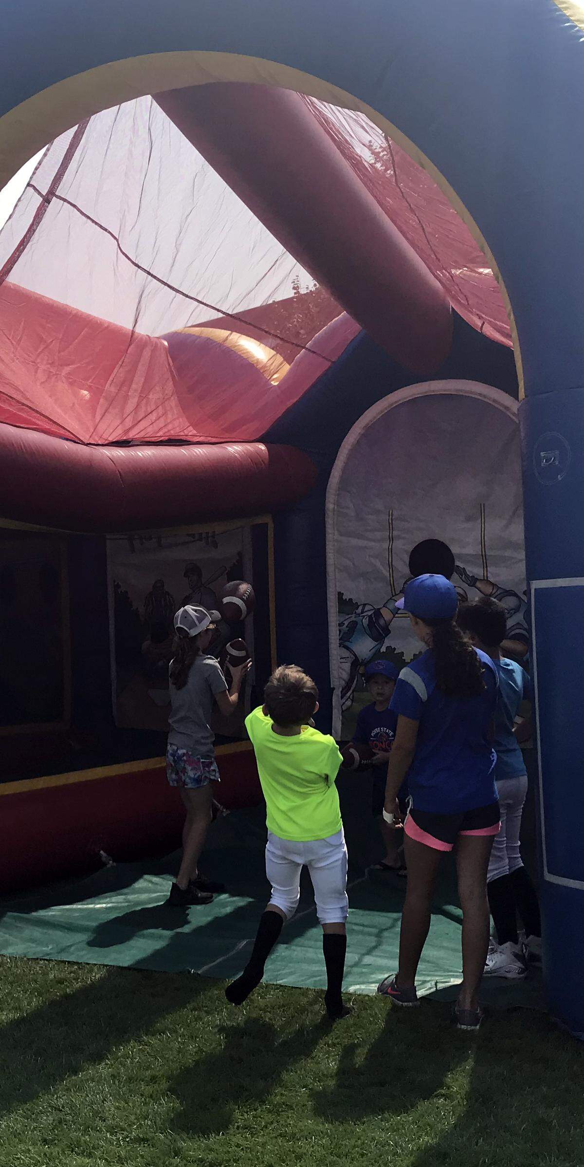 The new tailgating area at Boise State will include games for kids.
