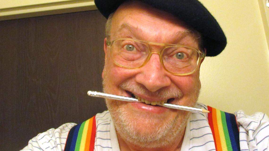 This retired clown sends poems to reporters. He’s turned his attention to Idaho