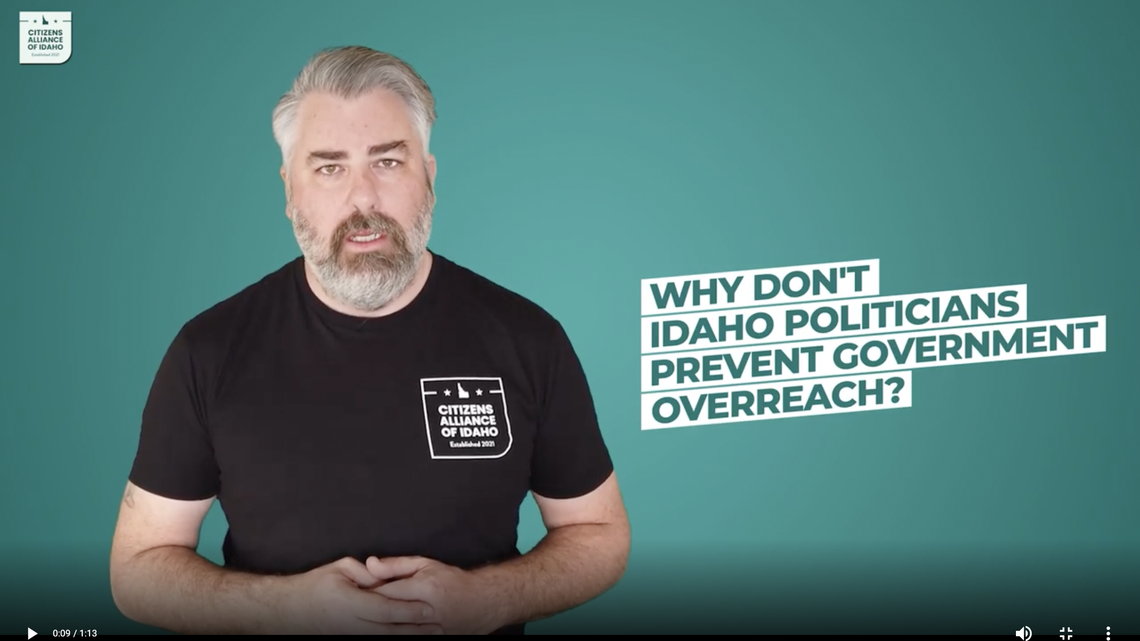 This screenshot shows Matt Edwards, executive director of Citizens Alliance for Idaho, in an ad for the political action committee. Citizens Alliance of Idaho is poised to spend big on state legislative races in the upcoming primary election.