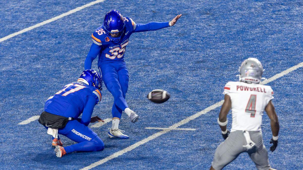 Boise State’s Colton Boomer was 3-for-3 on field goals of 50 or more yards last season, but he was only 1-for-5 on kicks of 40-49 yards.