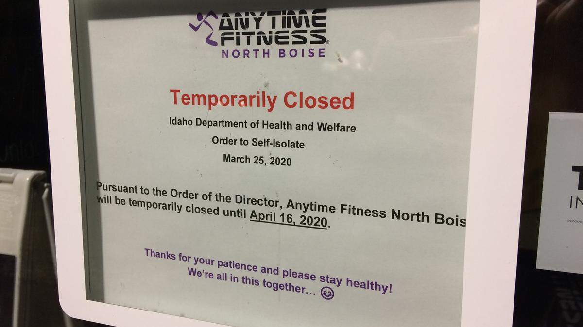 Anytime Fitness, at 1746 W. State St. in the Marketplace shopping center at 17th and State streets in North Boise, was among the businesses closed by Gov. Brad Little’s stay-home order, which was in effect from March 25 through May 15 for gyms.