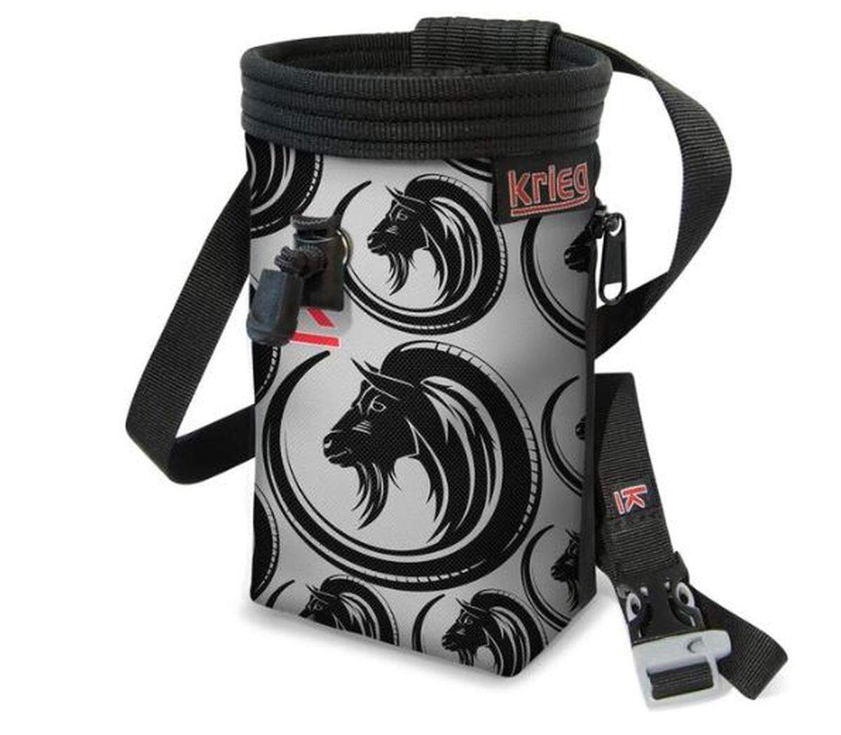 This goat-print chalk bag makes the perfect gift for your rock-climbing friends and family. Find more prints and other climbing gear at kriegusa.com.