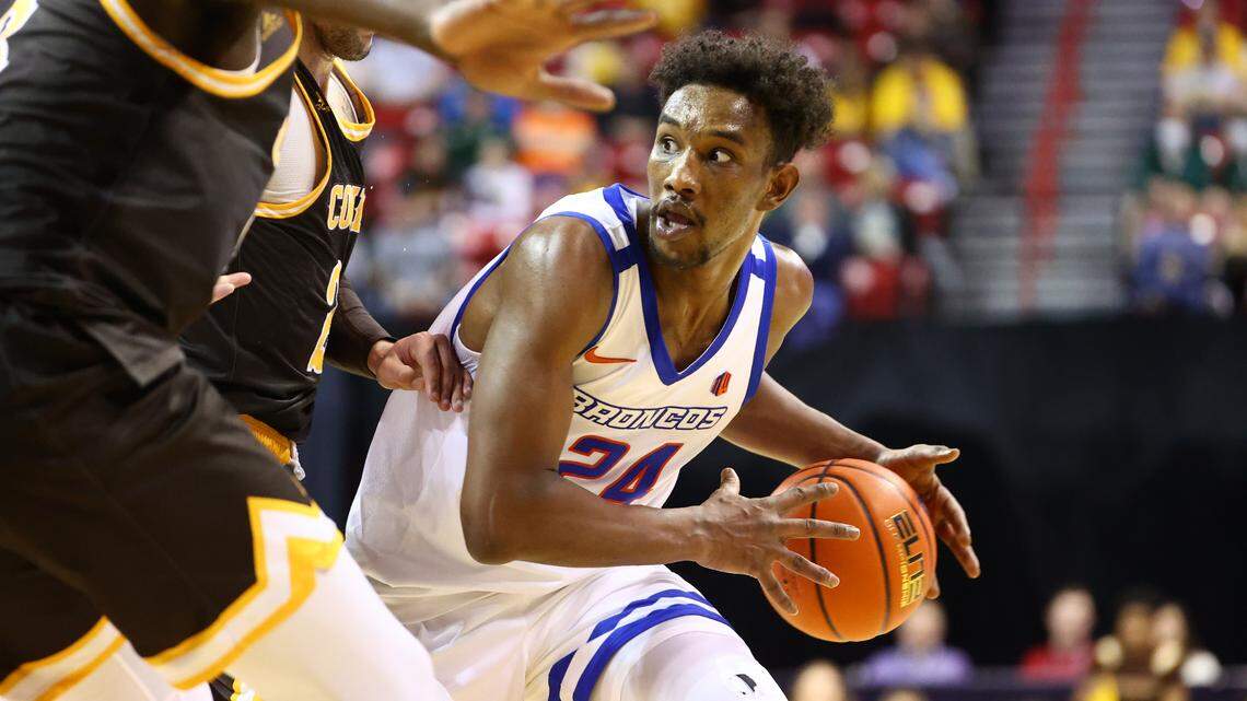 Abu Kigab had a game-leading 22 points as Boise State defeated Wyoming 68-61 in the semifinals of the Mountain West Tournament on Friday at the Thomas & Mack Center in Las Vegas.