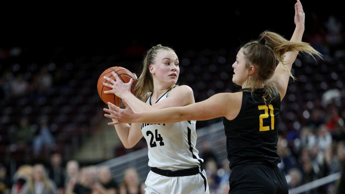 Shelley senior Brinley Cannon, left, signed with BYU in November.