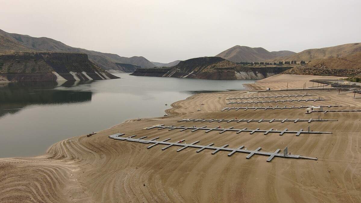 Low precipitation and a hot summer led to low-water conditions at many local fisheries, including Lucky Peak Reservoir northeast of Boise, in 2021. Experts say 2022 will likely be another drought year.