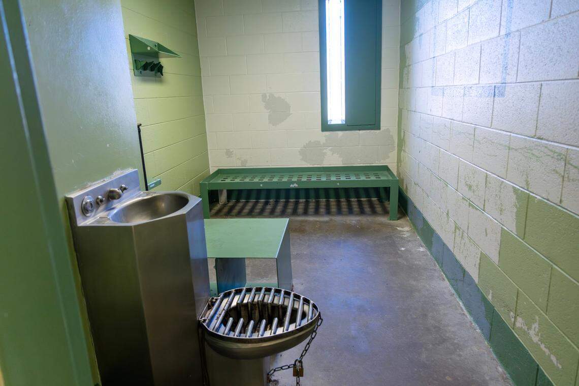 Patients admitted to the Idaho Security Medical Program spend months, on average, in cells like this one in a state prison near Boise.