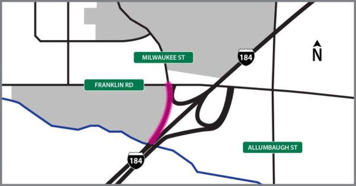 This is the I-184 Connector ramp near Boise Towne Square mall that will be closed Wednesday night.