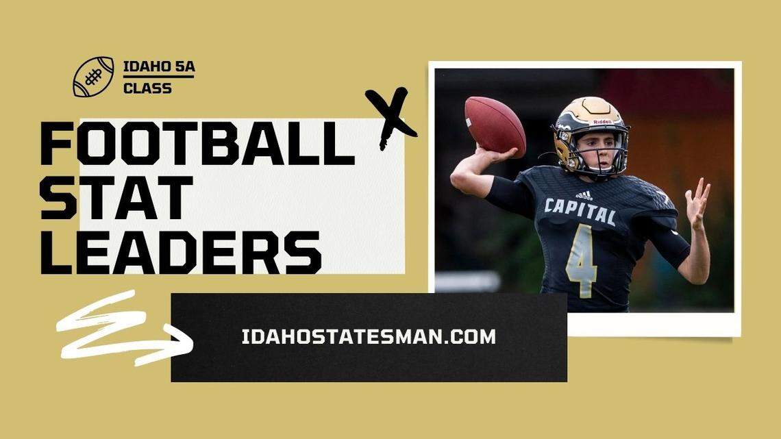 Idaho 5A football stat leaders graphic