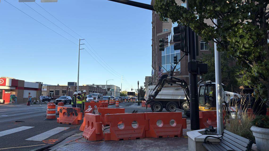 Repairs were underway Thursday morning.