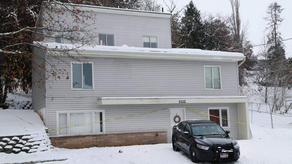 A private security firm is now tasked with the duty of protecting the crime scene at a home in the 1100 block of King Road in Moscow, seen here Monday. Police found the bodies of four University of Idaho students, who were each stabbed to death, at the home on Nov. 13.