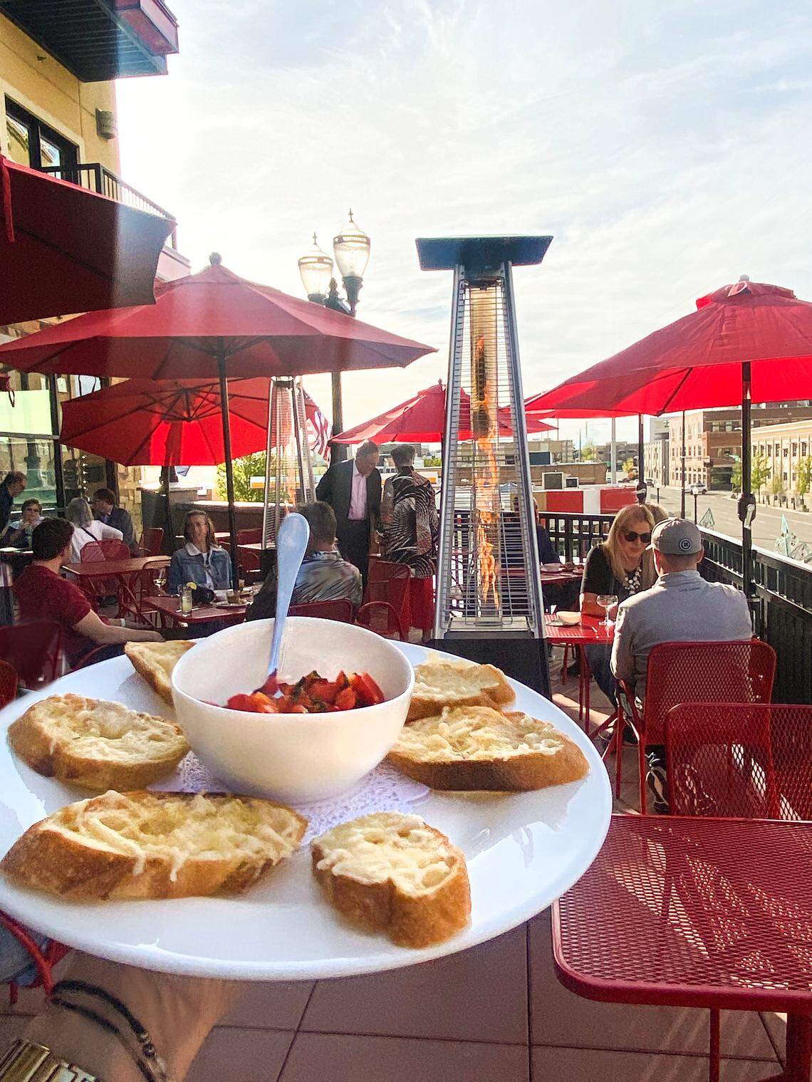 The new Red Umbrella Bar provides a view from the second floor in downtown Boise.