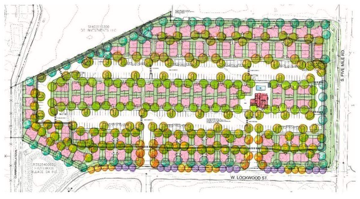 The plan for a housing development at 10975 W. Lake Hazel Road.