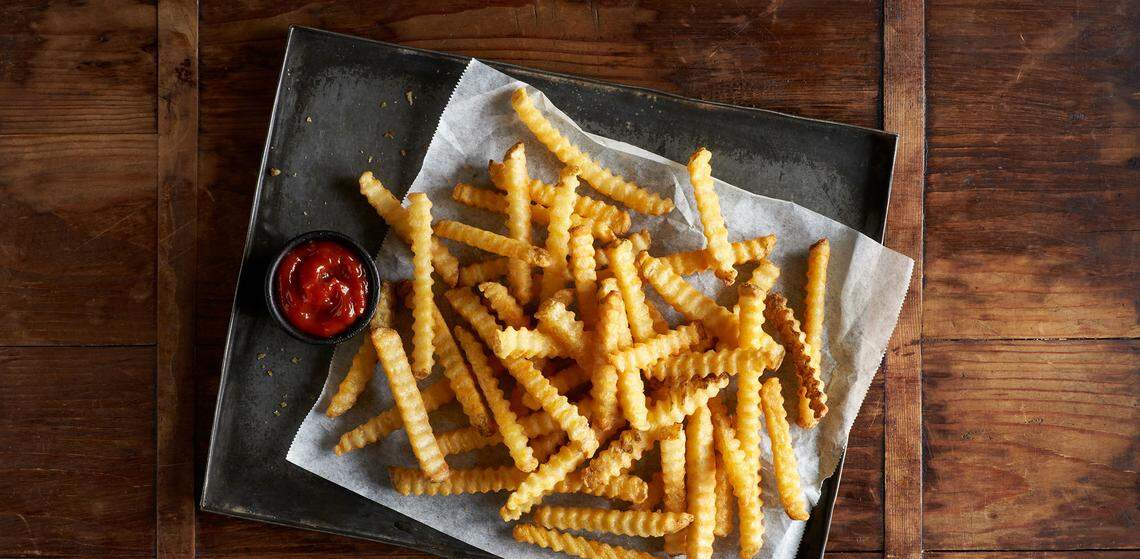 Crinkle-cut french fries produced by Idaho potato-processing giant Lamb Weston. 