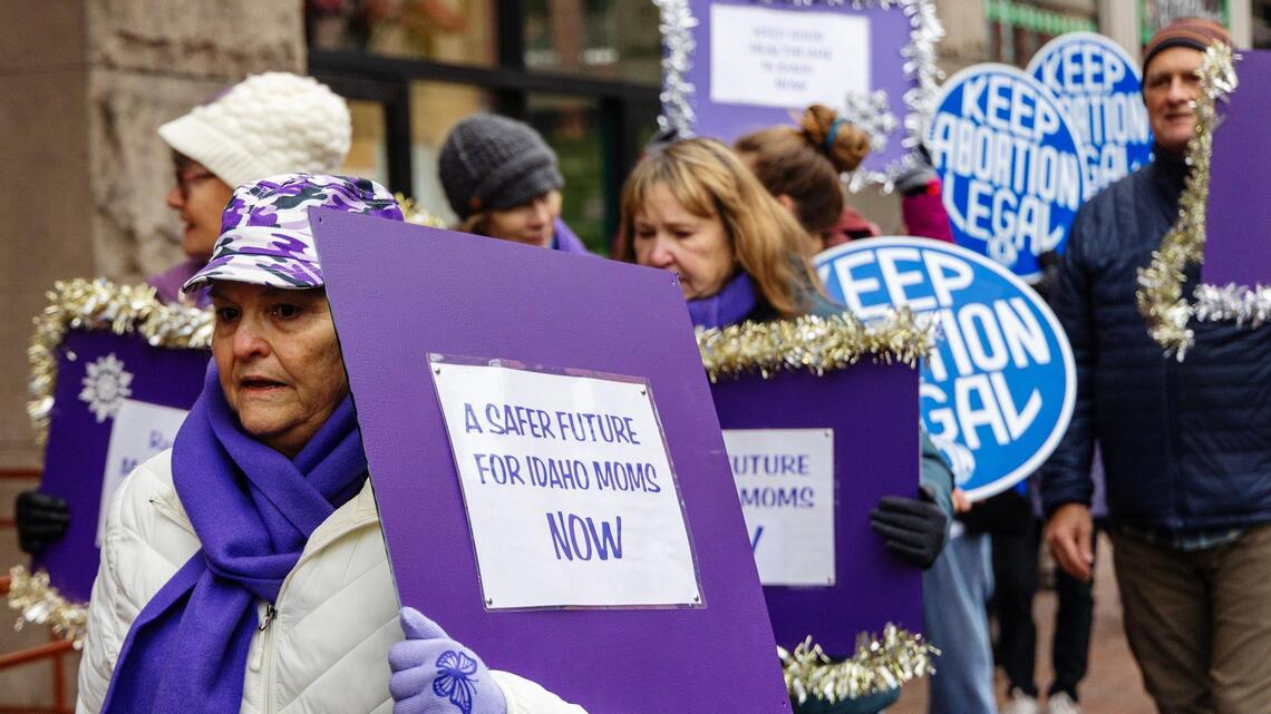 Boiseans rally on abortion rights and to revive Idaho’s reviews of maternal deaths