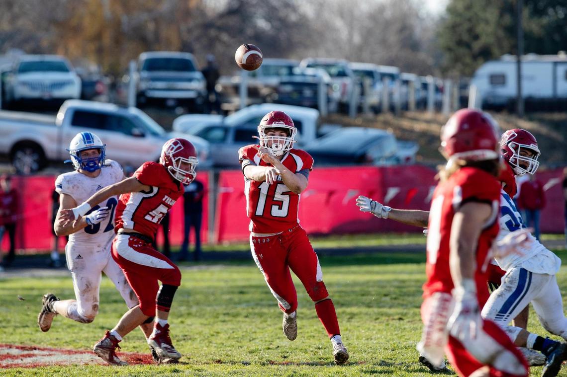 Homedale quarterback Jaxon Dines was voted to the 3A SRV all-conference first team by the league’s coaches.