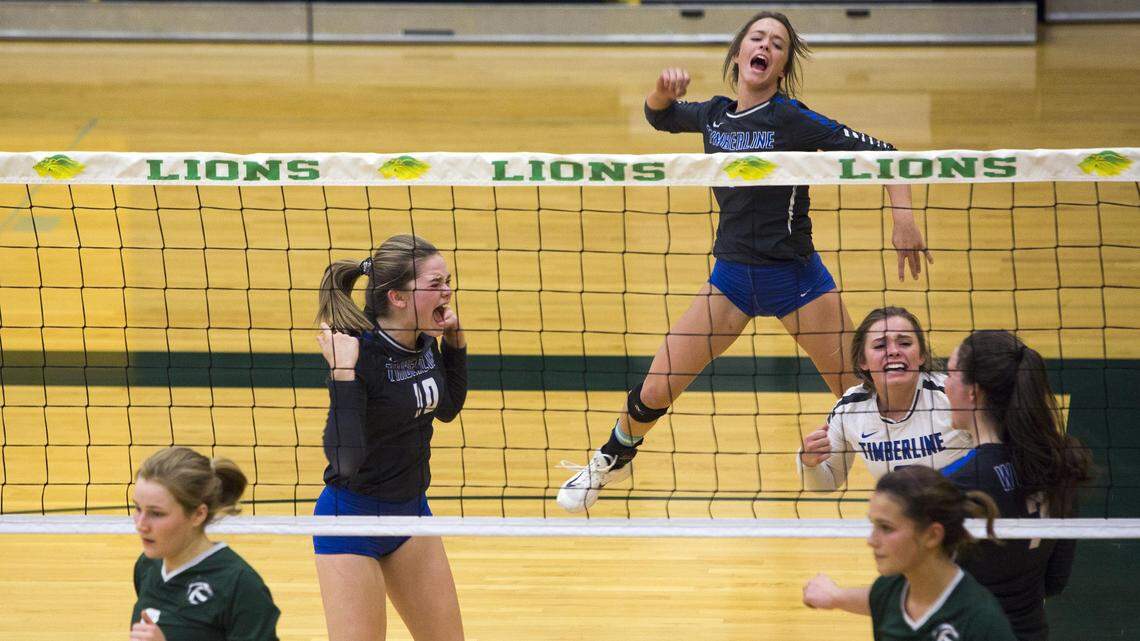 The Timberline High volleyball team defeated Eagle last season to win its third 5A District Three Tournament championship in five seasons. The Wolves are the favorites in the 5A SIC again this season.