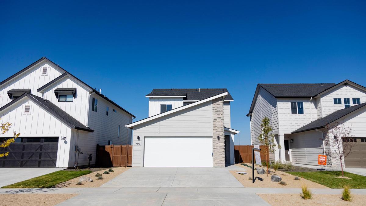 This newly constructed home at 7172 W. Riverwood St. in Boise is 1,471 square feet with three bedrooms and three bathrooms. It was built by Corey Barton Homes.
