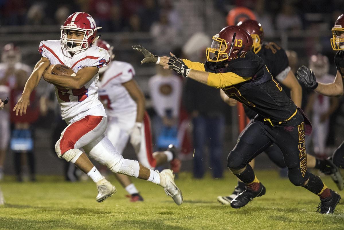 Nampa running back Brian Carrillo and the Bulldogs have already clinched a spot in the 4A playoffs. Columbia linebacker Jake Rowan and the Wildcats are still searching for their playoff berth entering the final week.